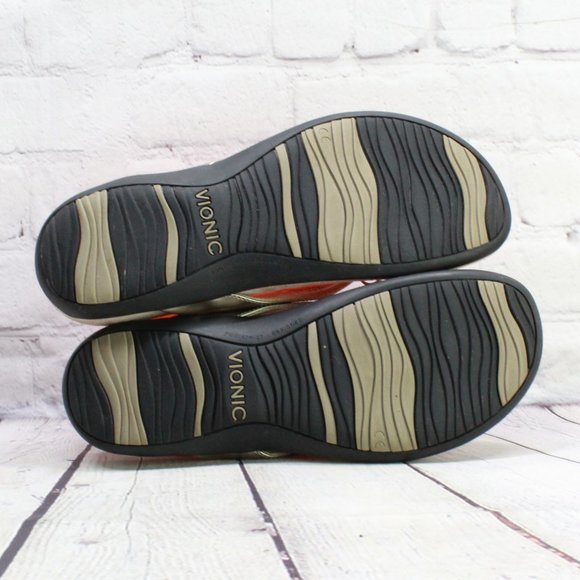 VIONIC Bella II Slip On Comfort Silver Flip Flop F - Picture 9 of 9